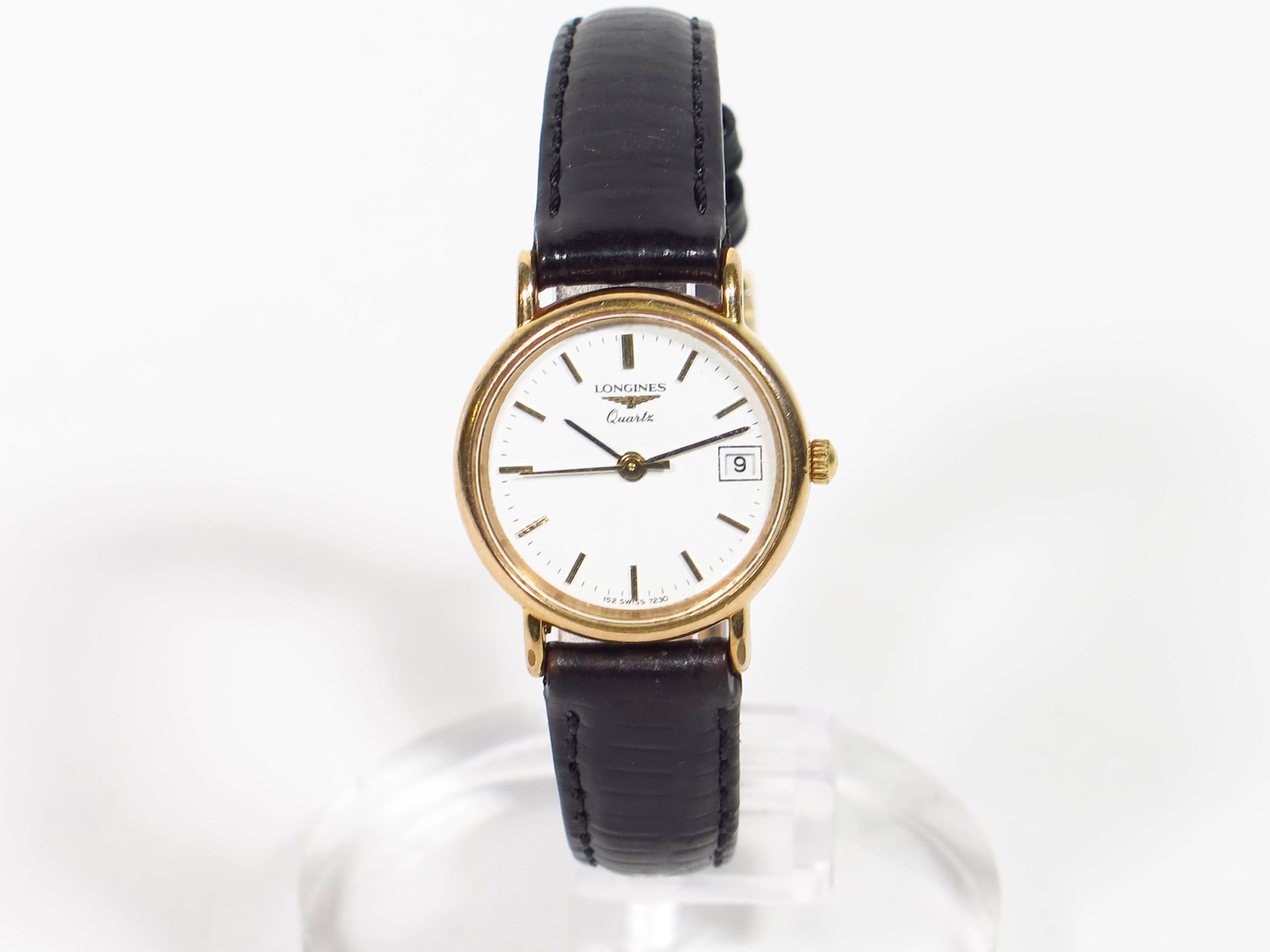Ladies Longines Présence Gold Plated Quartz Date Watch, Ref. 7230